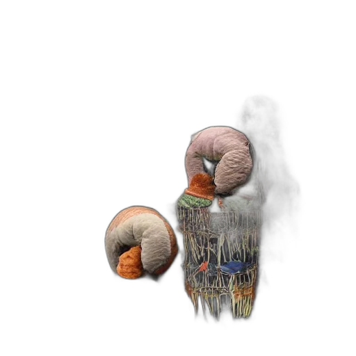 mask, hair, jacket, creature transparent PNG cut-out