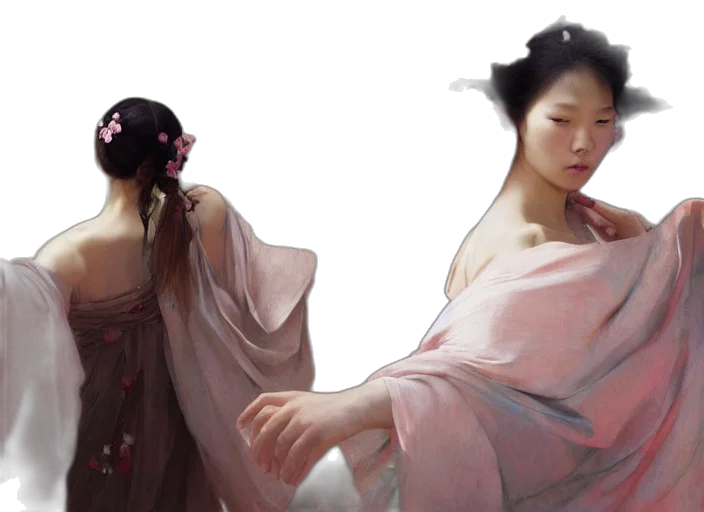 dress, photorealistic, concept art, oil painting transparent PNG cut-out
