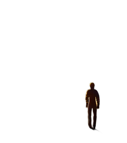 robot, jacket, staff, creature transparent PNG cut-out
