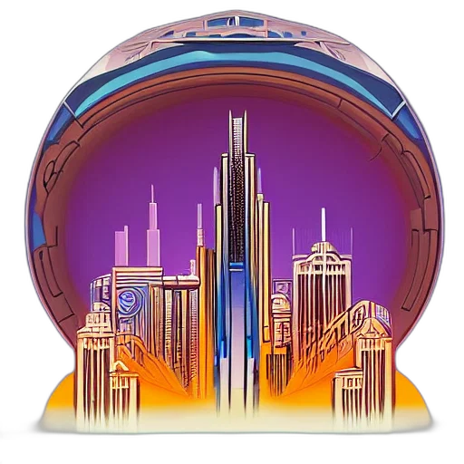 concept art, vaporwave, cyberpunk, 3d render transparent PNG cut-out