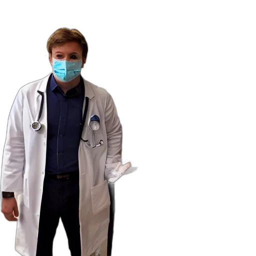 staff, mask, jacket, robot transparent PNG cut-out