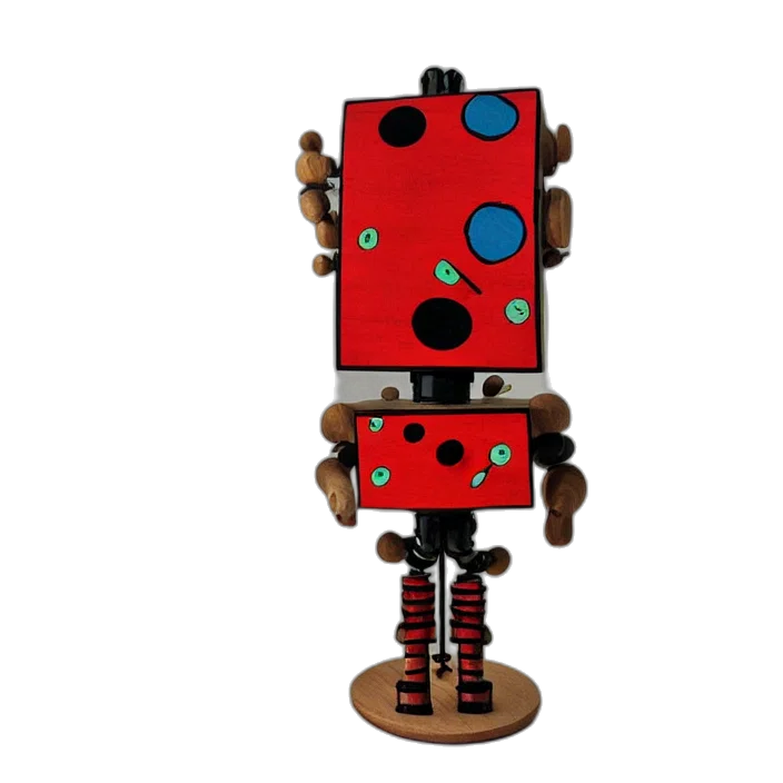 robot, staff, 3d render, concept art transparent PNG cut-out