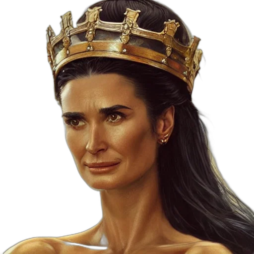 crown, face, jewelry, photorealistic transparent PNG cut-out