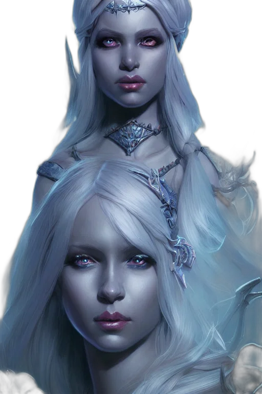 face, fantasy art, concept art, photorealistic transparent PNG cut-out
