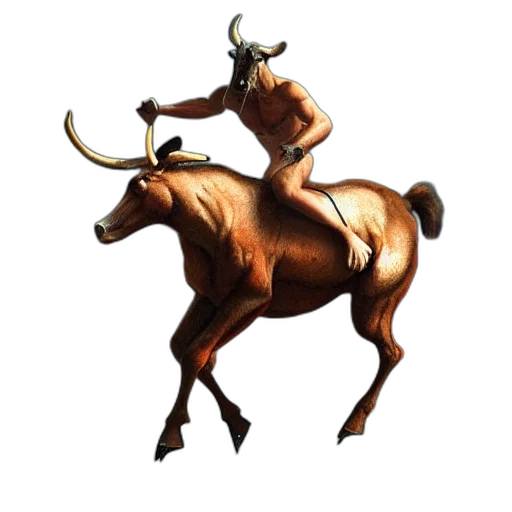 animal, concept art, photorealistic, minotaur transparent PNG cut-out