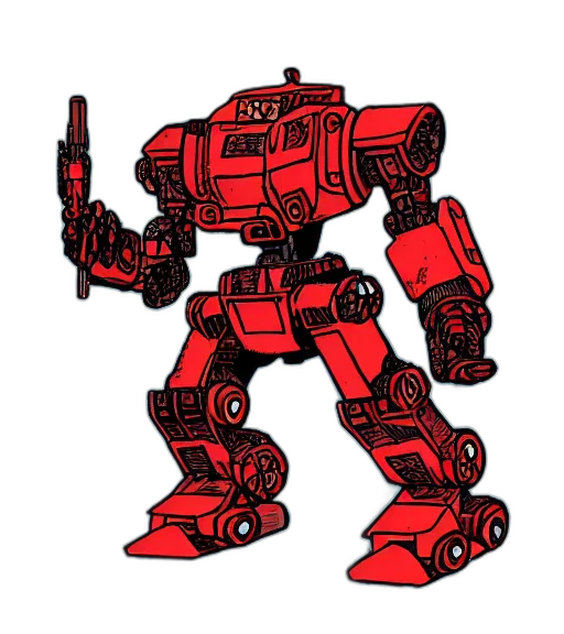robot, weapon, concept art, pixel art transparent PNG cut-out