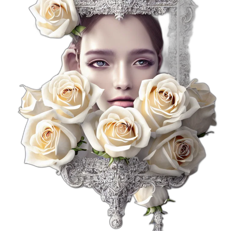 crown, jewelry, face, flower transparent PNG cut-out