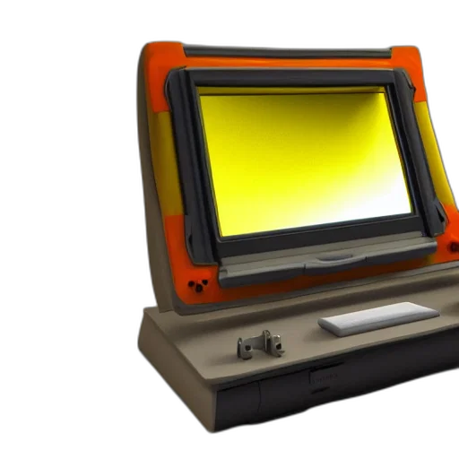 robot, 3d render, crt, monitor transparent PNG cut-out