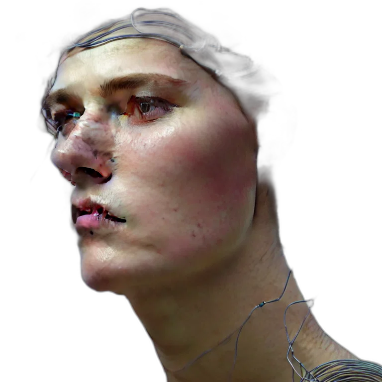 face, mask, robot, creature transparent PNG cut-out