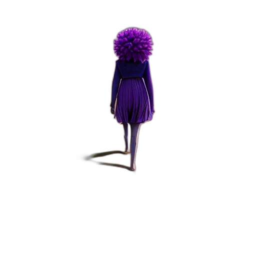 flower, umbrella, hair, staff transparent PNG cut-out