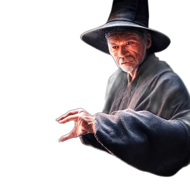 hat, staff, jacket, face transparent PNG cut-out