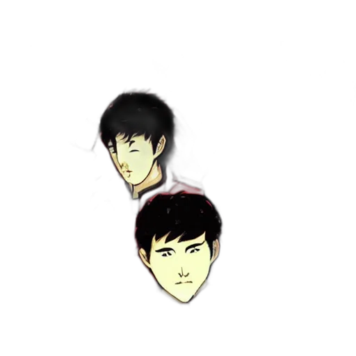 face, mask, hair, staff transparent PNG cut-out