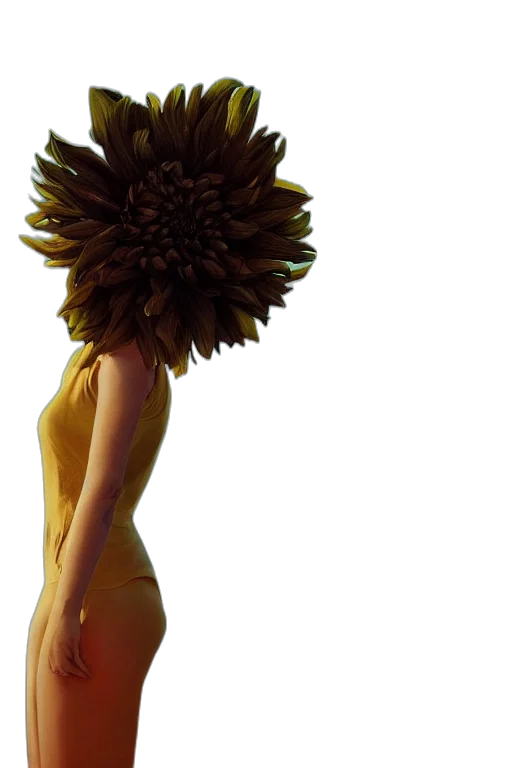 hair, dress, crown, flower transparent PNG cut-out