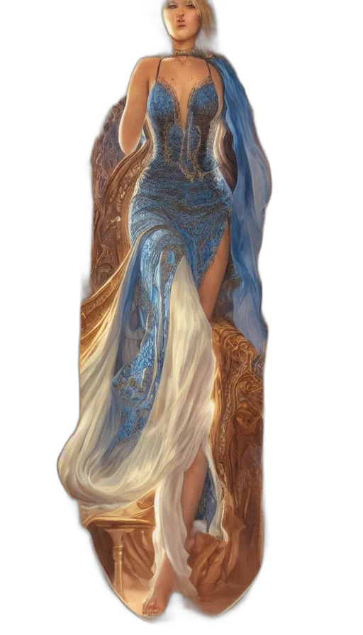 dress, fantasy art, concept art, 3d render transparent PNG cut-out