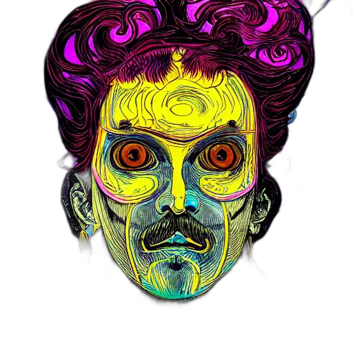 mask, face, staff, creature transparent PNG cut-out