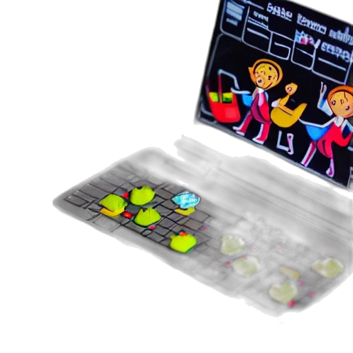 3d render, concept art, neon, tiny transparent PNG cut-out