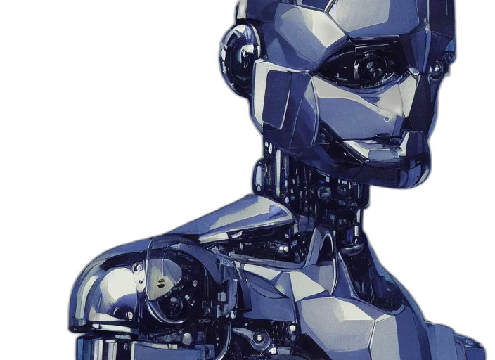 robot, cyberpunk, concept art, 3d render transparent PNG cut-out