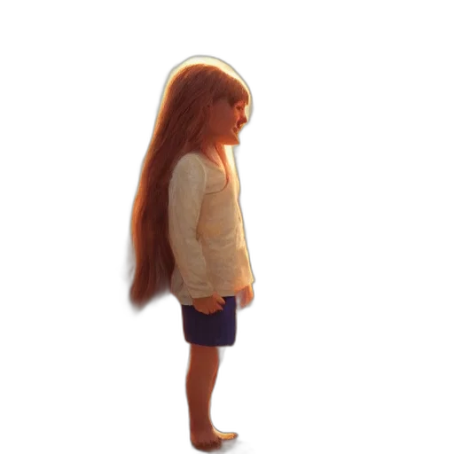 hair, dress, jacket, staff transparent PNG cut-out