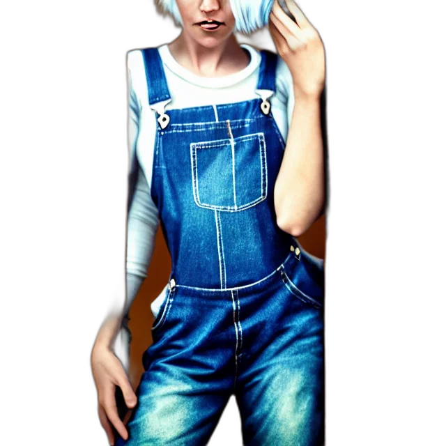 dress, robot, staff, photorealistic transparent PNG cut-out