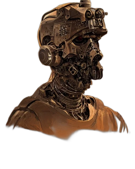 robot, mask, face, staff transparent PNG cut-out