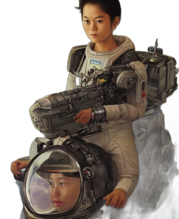robot, face, weapon, creature transparent PNG cut-out