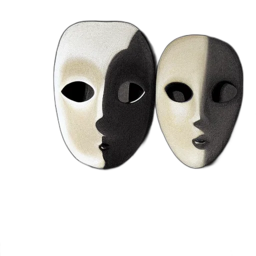 mask, face, jewelry, 3d render transparent PNG cut-out