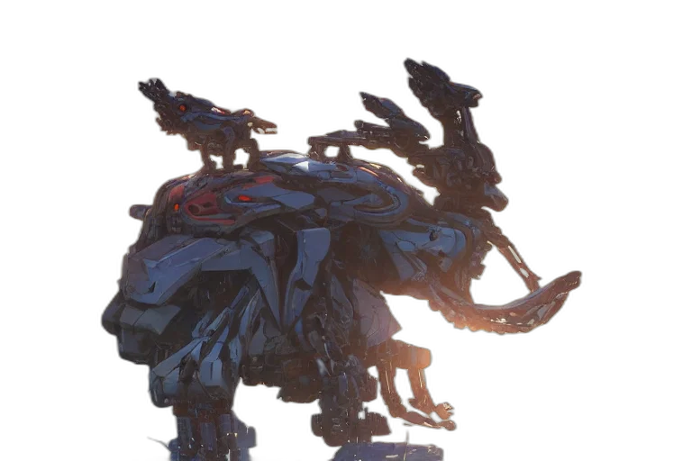 dragon, robot, creature, weapon transparent PNG cut-out