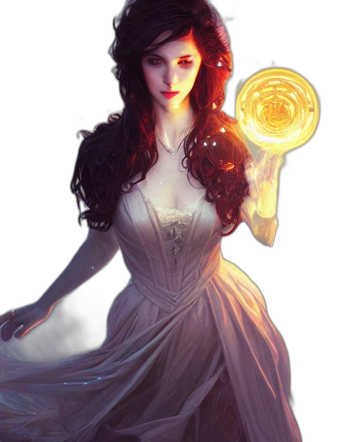 dress, jewelry, fantasy art, concept art transparent PNG cut-out