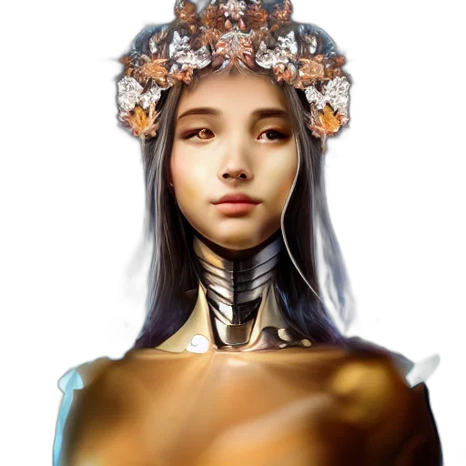 crown, jewelry, robot, face transparent PNG cut-out