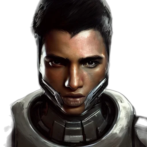 face, robot, concept art, cyberpunk transparent PNG cut-out