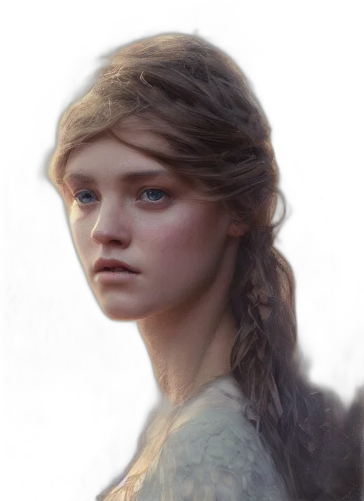 face, hair, crown, dress transparent PNG cut-out