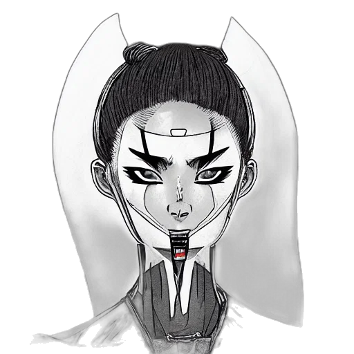 face, mask, concept art, fantasy art transparent PNG cut-out