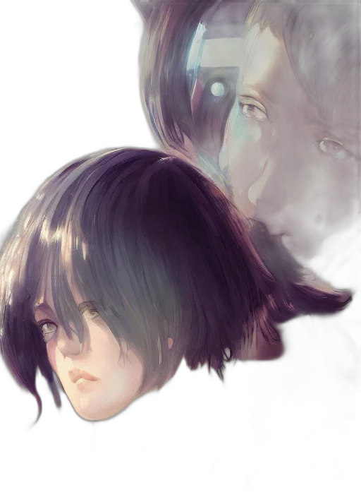 mask, face, robot, hair transparent PNG cut-out
