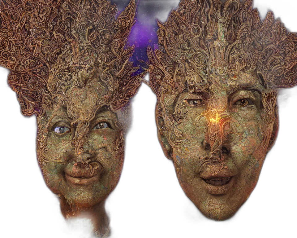 mask, face, creature, crown transparent PNG cut-out