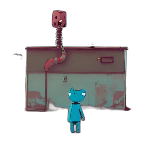 robot, staff, creature, weapon transparent PNG cut-out