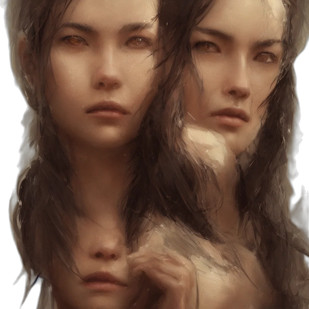 face, hair, mask, creature transparent PNG cut-out