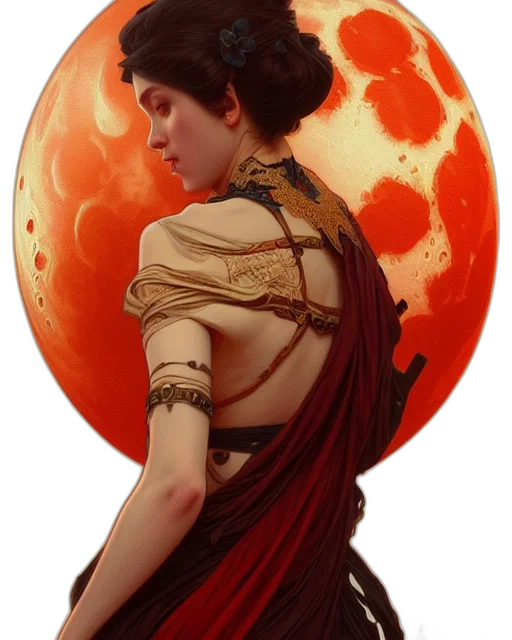 dress, jewelry, staff, fantasy art transparent PNG cut-out
