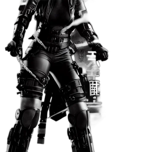 robot, weapon, cyberpunk, concept art transparent PNG cut-out