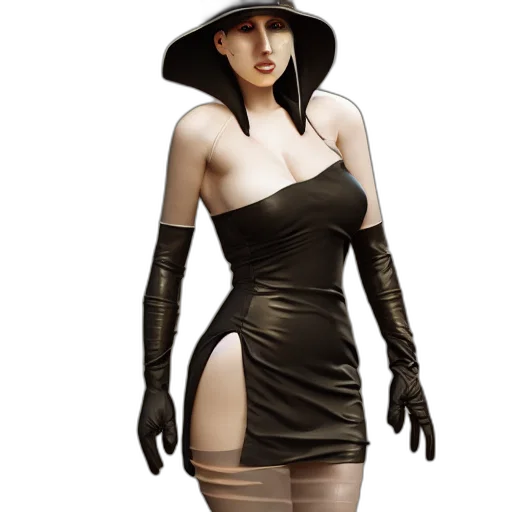 dress, hat, staff, concept art transparent PNG cut-out