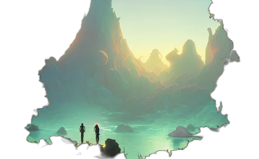 concept art, fantasy art, anime, pixel art transparent PNG cut-out
