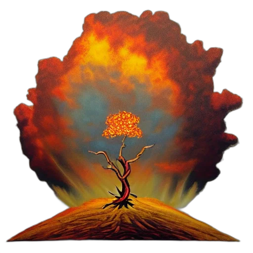 tree, crown, flower, dragon transparent PNG cut-out
