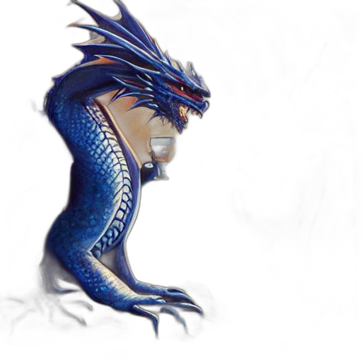 dragon, creature, staff, animal transparent PNG cut-out