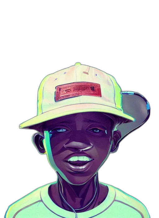 face, hat, robot, creature transparent PNG cut-out