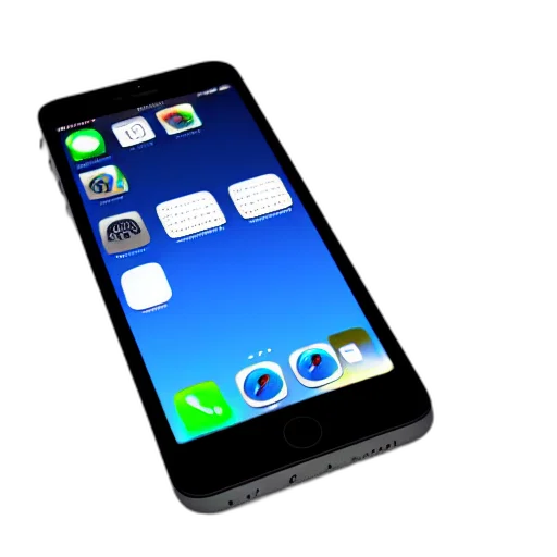 3d render, model, iphone, android transparent PNG cut-out
