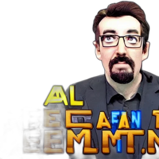 concept art, cartoon, gman, half transparent PNG cut-out