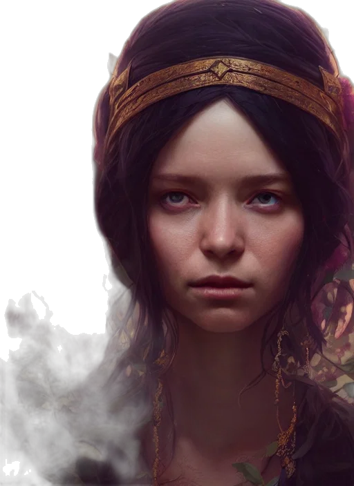 face, crown, dragon, fantasy art transparent PNG cut-out