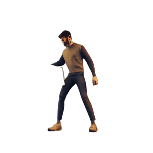 jacket, staff, creature, animal transparent PNG cut-out