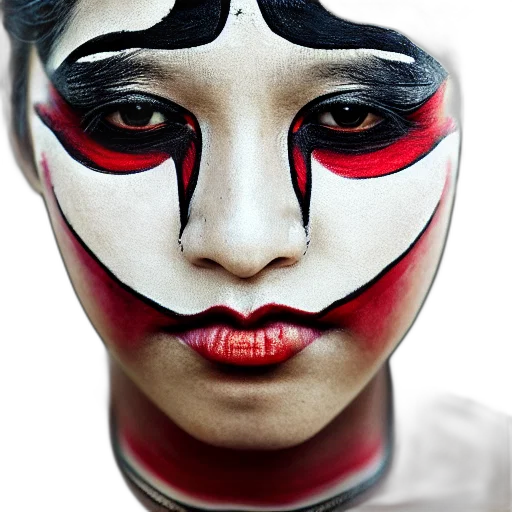 mask, face, creature, photorealistic transparent PNG cut-out
