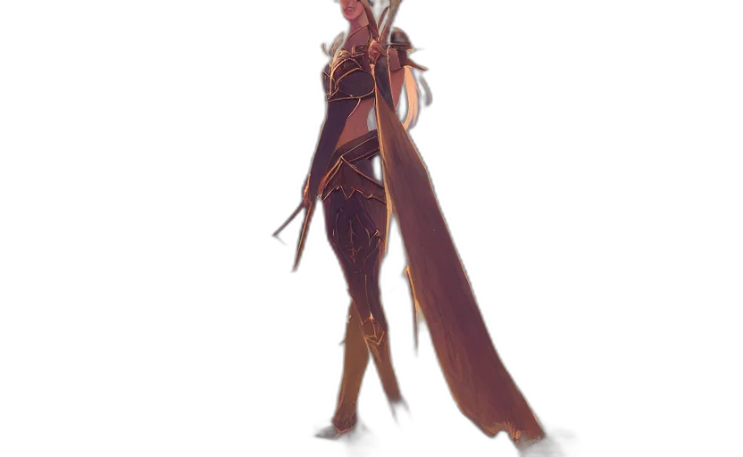 dress, staff, sword, weapon transparent PNG cut-out