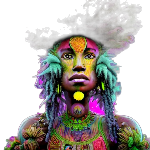 face, mask, crown, hair transparent PNG cut-out